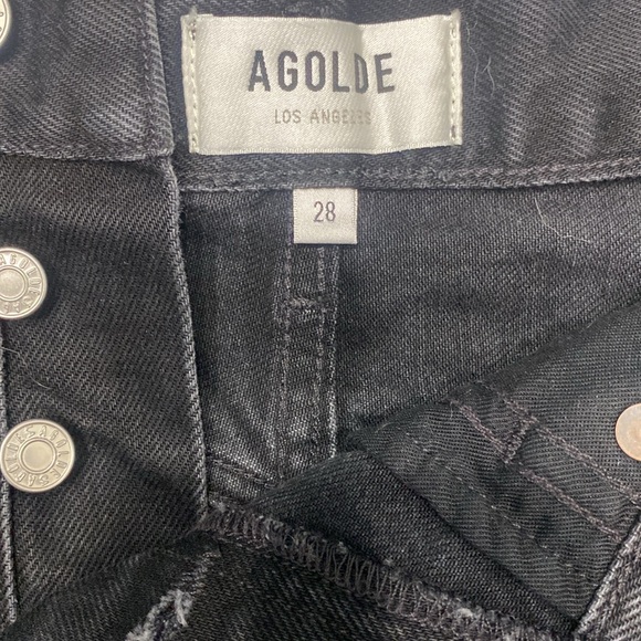 Agolde Parker Cutoff Denim Shorts - Picture 2 of 6